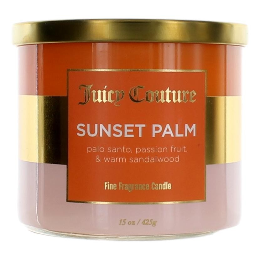 Juicy Couture 14.5 Oz Soy Wax Blend 3 Wick Candle- Sunset Palm