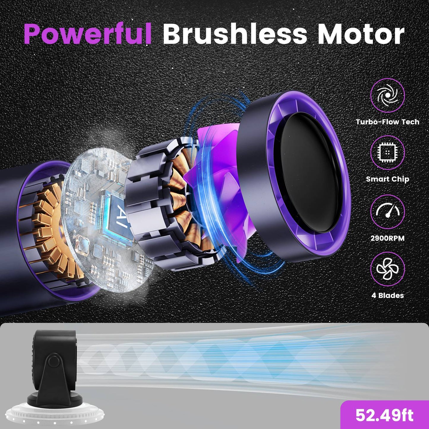 Desk Fan Battery Operated Wall Mounted Fan Rechargeable Mini Desk Fan With Tilting Angle For Home Office Travel