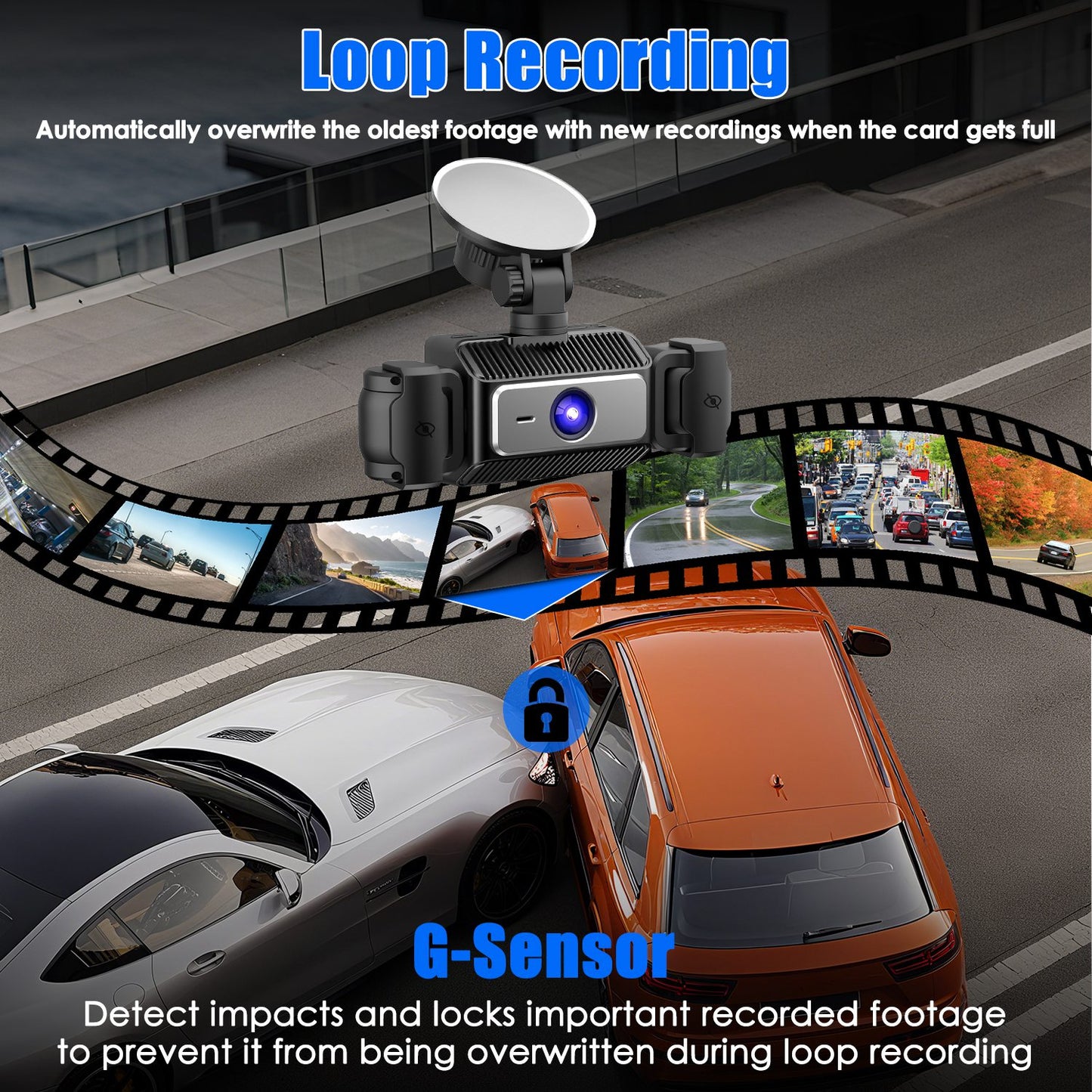 4 Channel Car Dash Cam With 128G MMC Card 1080P Front 720P Left Right 480P Rear G-Sensor Parking Monitor Loop Recording Night Vision 360 Degree Surveillance Car Camera