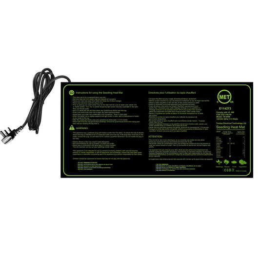 10" x 20" Seedling Heat Mat IP67 Waterproof Plant Warm Hydroponic Heating Pad 17.5W for Seed Germination Cloning Plant Propagation