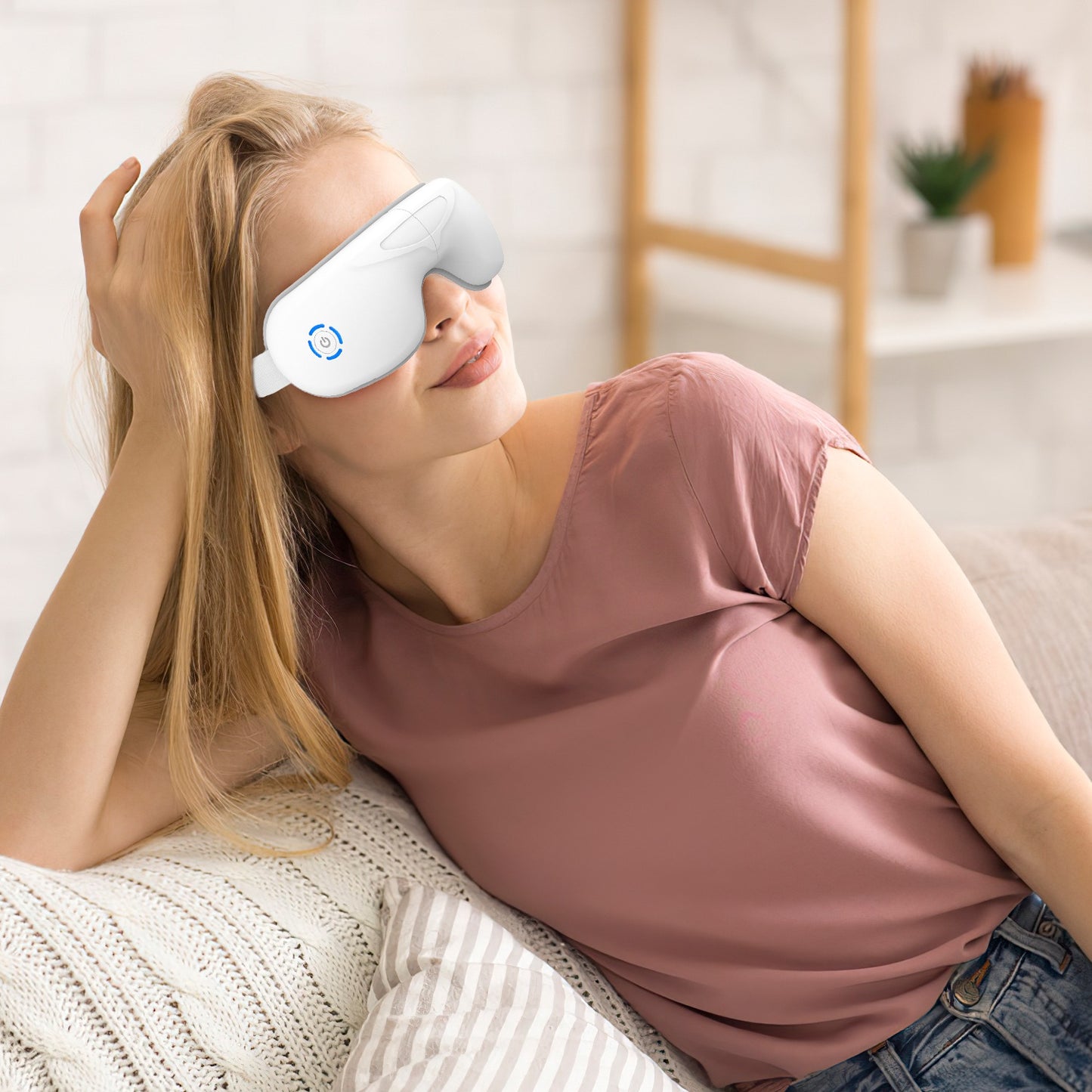Eye Massager With Heat Music Air Pressure Vibration Massage Rechargeable For Men Women Elders Wireless Eye Mask