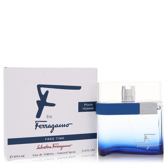 F Free Time By Salvatore Ferragamo Eau De Toilette Spray 3.4 Oz For Men