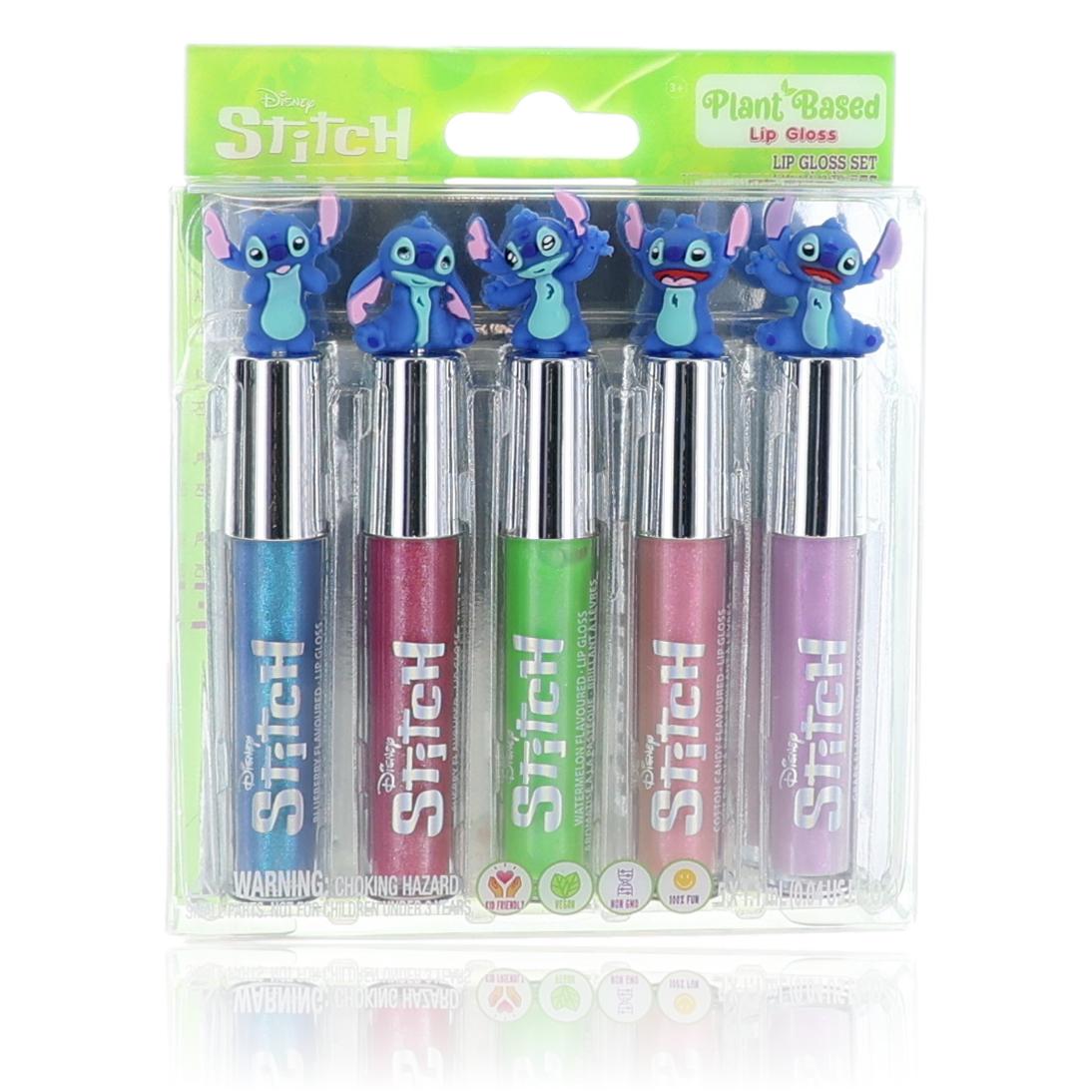 Stitch Lip Gloss By Disney, 5 Piece Set For Kids