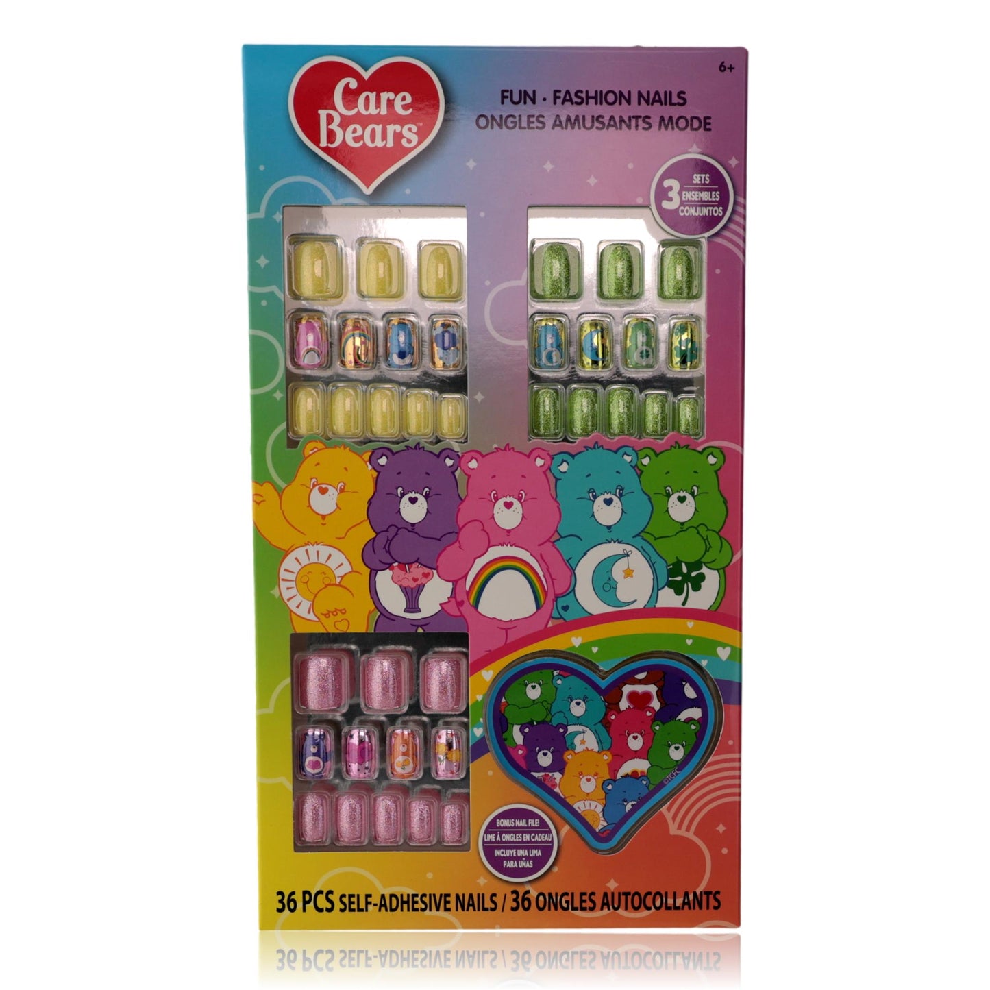 Care Bears Press On Nails By Care Bears, 36 Piece Set For Kids