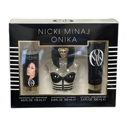 Nicki Minaj Onika By Nicki Minaj 3 Pcs. Gift Set: 3.4 EDP+4.0 B. M. +3.4 B. S. For Women