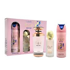 Lattafa Mayar 3 Pc Set 3.4 EDP Spray + 6.8 Deodorant Spray + Hair Mist For Women